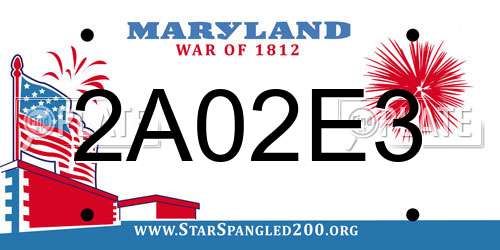 2A02E3 Maryland License Plate