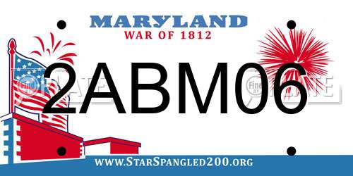 2ABM06 Maryland License Plate