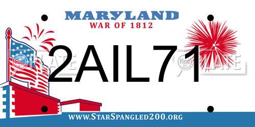 2AIL71 Maryland License Plate