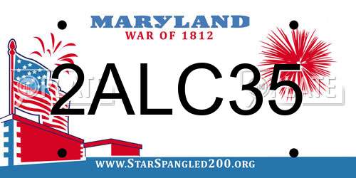 2ALC35 Maryland License Plate