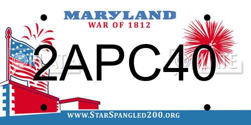 2APC40 Maryland License Plate