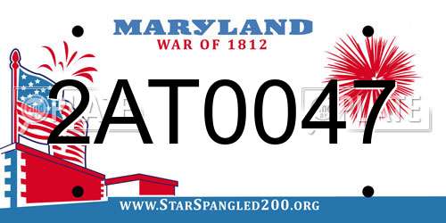 2AT0047 Maryland License Plate