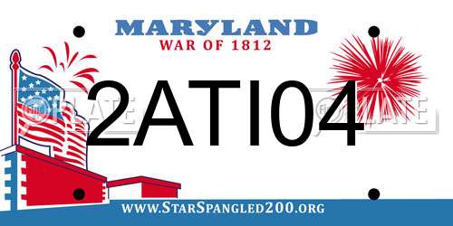 2ATI04 Maryland License Plate