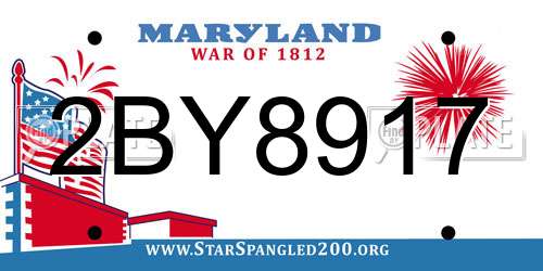 2BY8917 Maryland License Plate