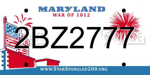 2BZ2777 Maryland License Plate