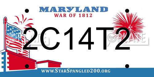 2C14T2 Maryland License Plate