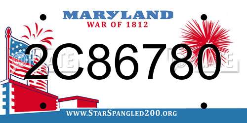 2C86780 Maryland License Plate