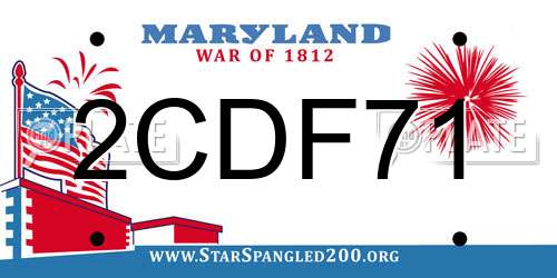 2CDF71 Maryland License Plate