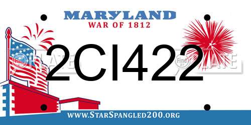 2CI422 Maryland License Plate