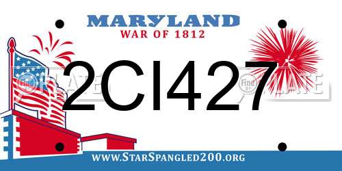 2CI427 Maryland License Plate