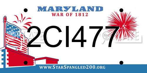 2CI477 Maryland License Plate