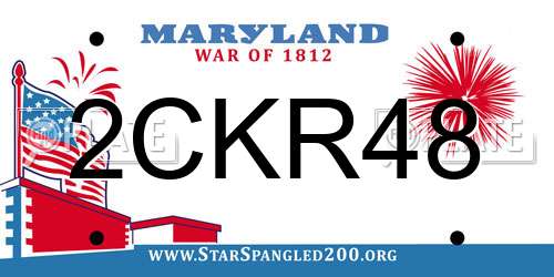 2CKR48 Maryland License Plate