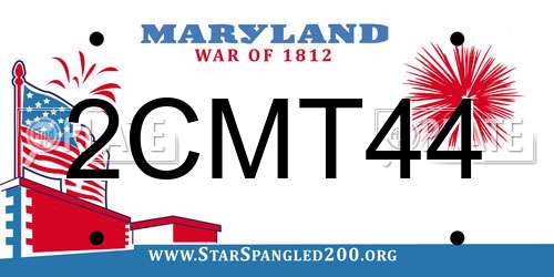 2CMT44 Maryland License Plate