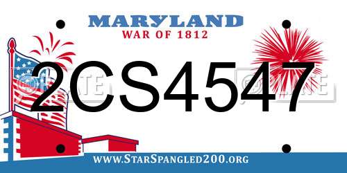 2CS4547 Maryland License Plate
