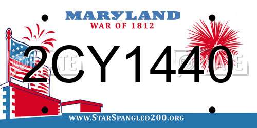 2CY1440 Maryland License Plate