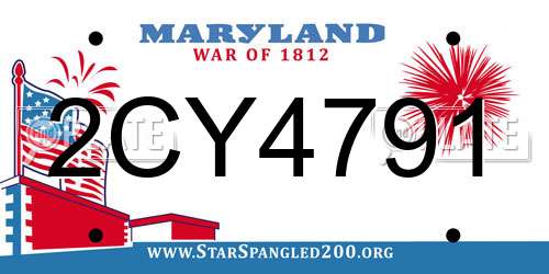 2CY4791 Maryland License Plate
