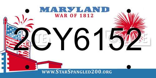 2CY6152 Maryland License Plate