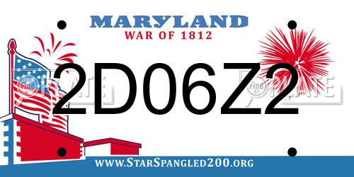 2D06Z2 Maryland License Plate