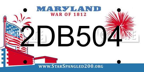 2DB504 Maryland License Plate