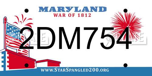 2DM754 Maryland License Plate
