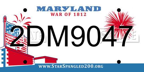 2DM9047 Maryland License Plate