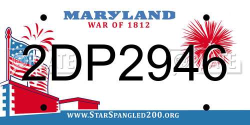 2DP2946 Maryland License Plate