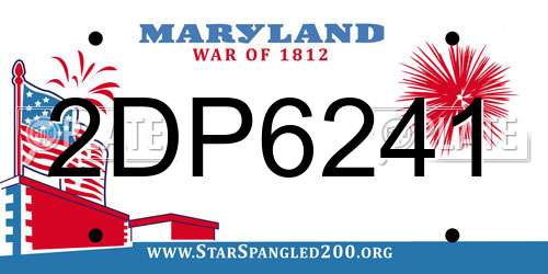 2DP6241 Maryland License Plate