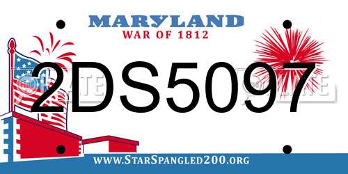 2DS5097 Maryland License Plate