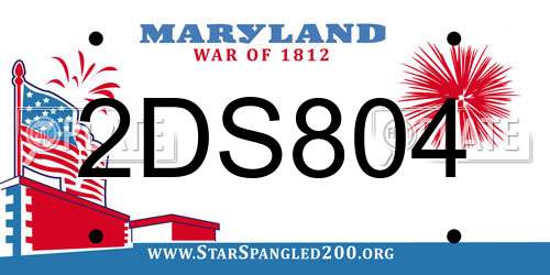 2DS804 Maryland License Plate