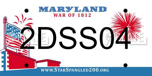 2DSS04 Maryland License Plate