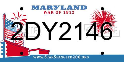 2DY2146 Maryland License Plate