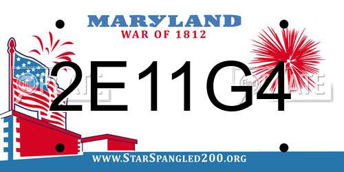 2E11G4 Maryland License Plate