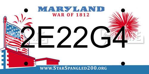 2E22G4 Maryland License Plate