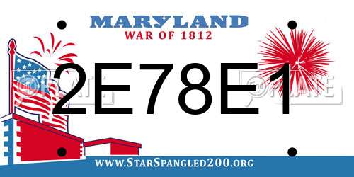 2E78E1 Maryland License Plate