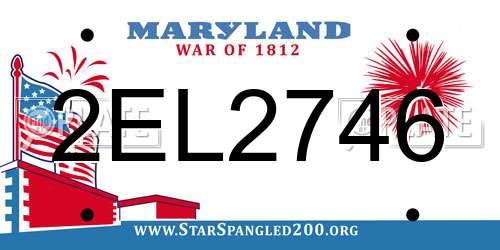 2EL2746 Maryland License Plate
