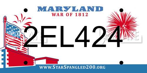 2EL424 Maryland License Plate