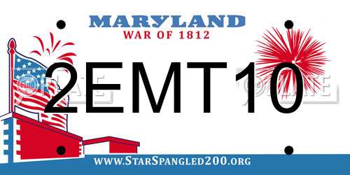 2EMT10 Maryland License Plate