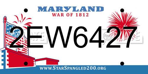 2EW6427 Maryland License Plate
