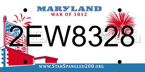 2EW8328 Maryland License Plate