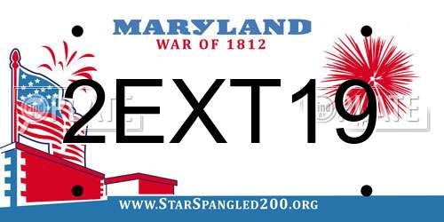 2EXT19 Maryland License Plate