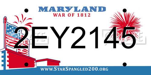 2EY2145 Maryland License Plate