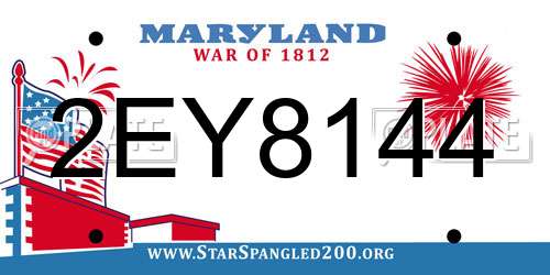 2EY8144 Maryland License Plate