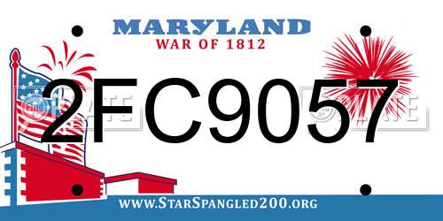 2FC9057 Maryland License Plate