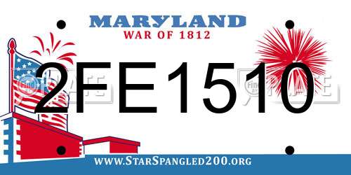 2FE1510 Maryland License Plate