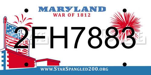2FH7883 Maryland License Plate