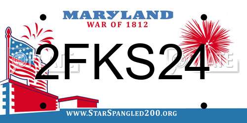 2FKS24 Maryland License Plate