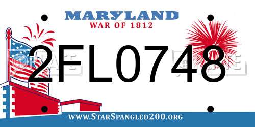 2FL0748 Maryland License Plate