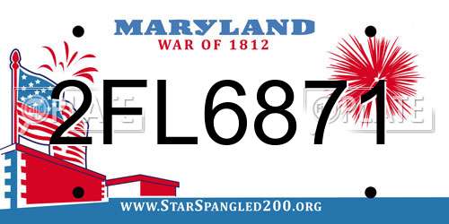 2FL6871 Maryland License Plate
