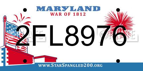 2FL8976 Maryland License Plate
