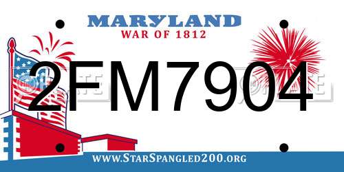 2FM7904 Maryland License Plate